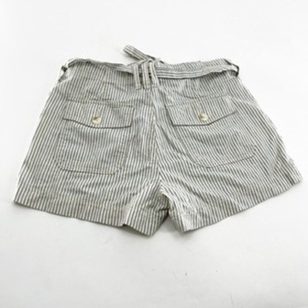 American Eagle Outfitters Womens Striped Casual‎ Belted Shorts - Picture 2 of 4